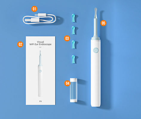 3.9mm HD Digital WiFi Ear Otoscope با عملکرد جهت گیری هوش مصنوعی و اتصال وای فای