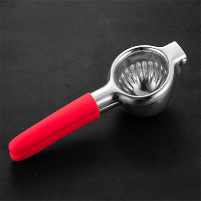 340G آبمیوه کش لیمو مرکبات با ساخت فولاد ضد زنگ و دستگیره سیلیکون نرم