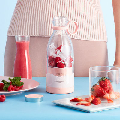 آبمیوه کش قابل حمل قابل شارژ USB blender 350ml 4 تیغه گلابی مینی الکتریکی برای سفر