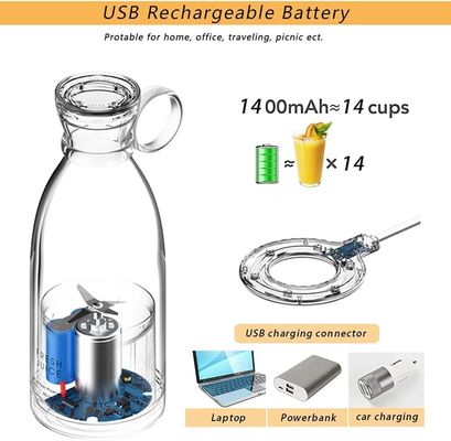 NO App-Controlled Mini Juicer Cup پلاستیک USB مخلوط کننده قابل حمل برای شاک و اسموتی ها