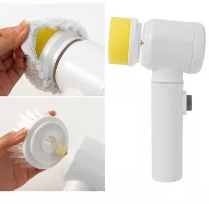 برس برقی تمیز کننده سفید 138G USB قابل شارژ مجدد برای آشپزخانه حمام حمام تمیز کردن کاشی