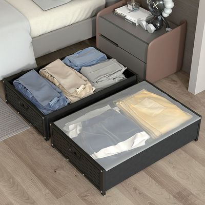 لوگو لوگو مشتری پذیرفته شده نگهدارنده های انبار قفسه های زیر تخت تنظیم اسباب بازی و لباس