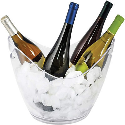 8L ال ای دی آکریلیک پلاستیکی سطل یخ سبک طراحی مدرن برای پارتی بار سطل Tongs نوع