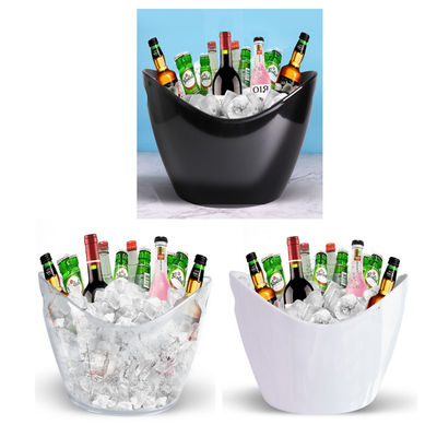 8L ال ای دی آکریلیک پلاستیکی سطل یخ سبک طراحی مدرن برای پارتی بار سطل Tongs نوع