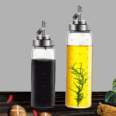 بطری روغن باز و بسته اتوماتیک برای آشپزخانه شیشه بوروسیلیکات بالا 6.4 * 25 سانتی متر