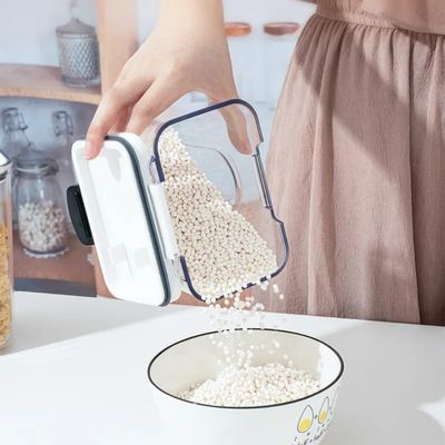 نوع ایستاده آشپزخانه PET ظرف های ذخیره سازی مواد غذایی پلاستیکی شفاف ضد هوا 4pc مجموعه