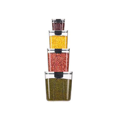 نوع ایستاده آشپزخانه PET ظرف های ذخیره سازی مواد غذایی پلاستیکی شفاف ضد هوا 4pc مجموعه