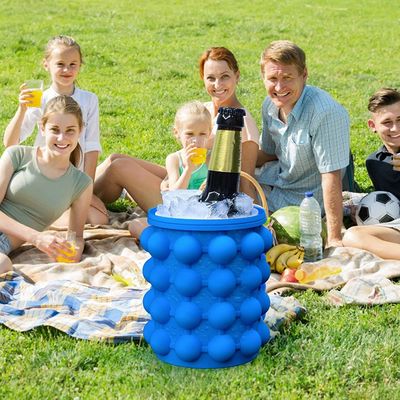 ۴۰ کیوب سیلیکون یخ ساز برای آبنبات یخ دور پی پی فنجان و قیف آبی / سبز / زرد