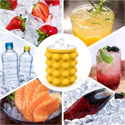 ۴۰ کیوب سیلیکون یخ ساز برای آبنبات یخ دور پی پی فنجان و قیف آبی / سبز / زرد