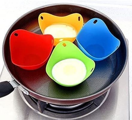 لوگو سفارشی سیلیکون مایکروویو تخم مرغ شکاری فنجان برای کامل تخم مرغ شکاری 9CM قطر