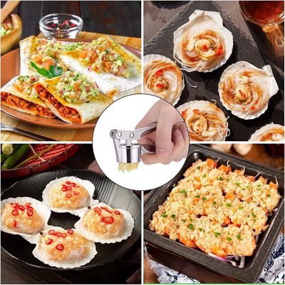 چند آشپزخانه Grater فولاد ضد زنگ آلیاژ زینک دستی سیر مطبوعات آشپزخانه ابزار