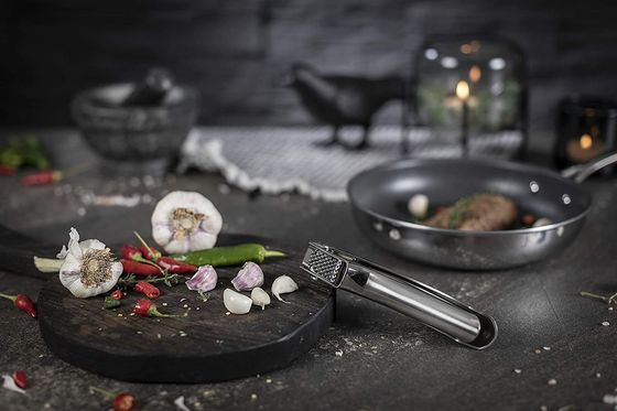 چند جارو آشپزخانه گرم فولاد ضد زنگ پریس سیر برای ابزار آشپزخانه پایدار