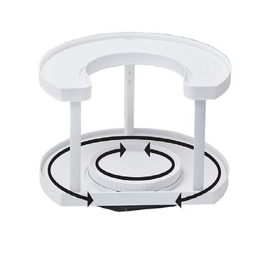 خانه لوازم آرایشی ذخیره سازی خدایان تنظیم کننده کابینت قفسه چرخش ABS با لوگو سفارشی