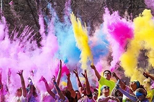 پودر رنگارنگ هولی پودر مهمانی پاپر کانفتی کانن پودر ذرت 13*18 سانتی متری قابل تجزیه