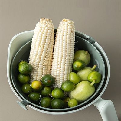 302g PP ABS دو لایه چرخنده سبد تخلیه برای شستن سبزیجات قابل جدا کردن
