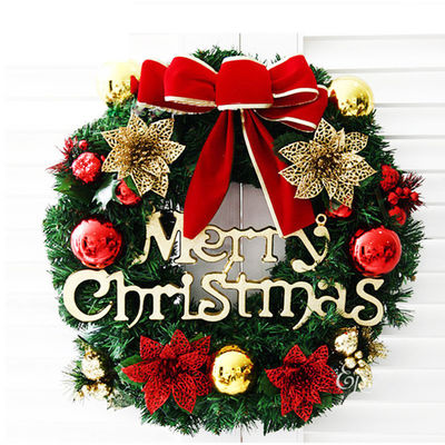 تاج XMAS گرد برای درب ورودی تاج سقوط با لوگو سفارشی