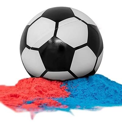 جنس نشان دادن لوازم جانبی Confetti پودر پرکننده 14*14*14 سانتی متر فوتبال برای جشن نوزاد