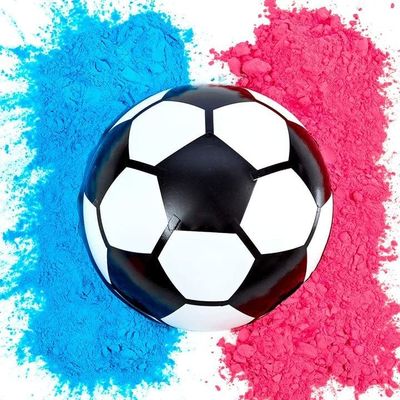 جنس نشان دادن لوازم جانبی Confetti پودر پرکننده 14*14*14 سانتی متر فوتبال برای جشن نوزاد