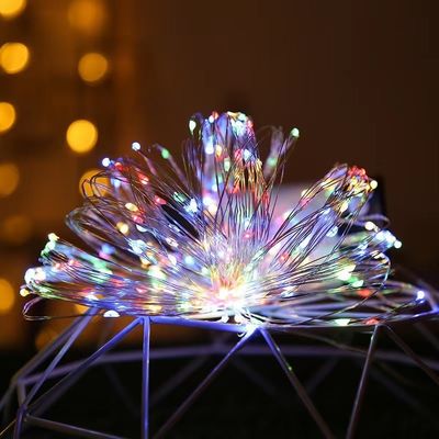 7/22/32m ضد آب LED سیم مس خورشیدی چراغ درخت کریسمس با مواد PVC گرم