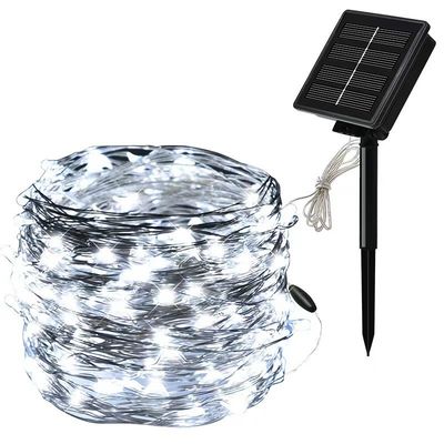 7/22/32m ضد آب LED سیم مس خورشیدی چراغ درخت کریسمس با مواد PVC گرم