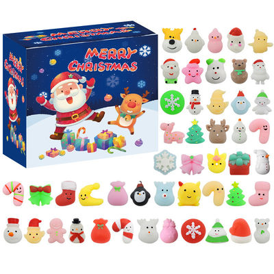 24تایی تقویم کریسمس آویشن جعبه کور کارتونی Fidget Squishy Toy برای بچه ها