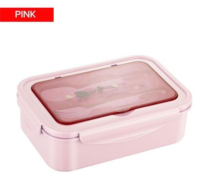 جعبه ناهار برای بچه ها / بزرگسالان PP5 1400 ML مایکروویو یخچال امن بدون BPA با چنگال