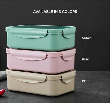 جعبه ناهار برای بچه ها / بزرگسالان PP5 1400 ML مایکروویو یخچال امن بدون BPA با چنگال