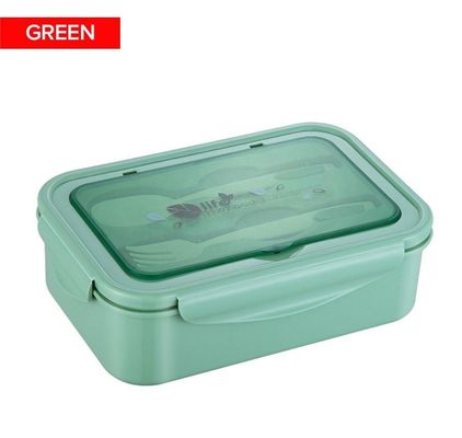 کیت تولیدی قاشق / چنگال / چاقو / چوب چوبی بدون BPA 1400 ML PP5 جعبه ناهار برای کودکان / بزرگسالان