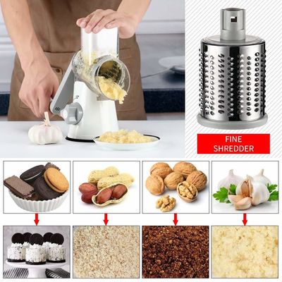 3 تیغه درام پر شده از شوره چرخشی برای برش دستی سبزیجات و آسیاب گردو