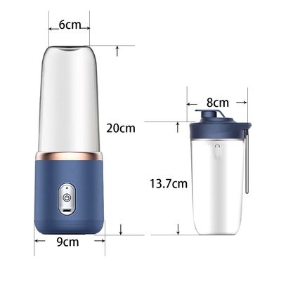 400ml ظرفیت آبمیوه برقی فنجان برای ابزار میوه و سبزیجات قابل حمل و شارژ مجدد