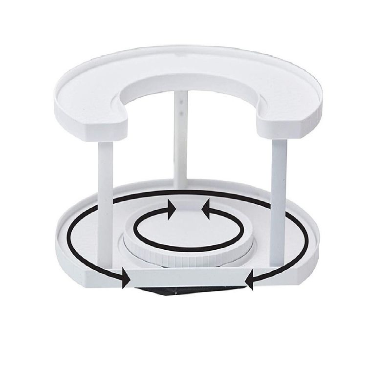خانه لوازم آرایشی ذخیره سازی خدایان تنظیم کننده کابینت قفسه چرخش ABS با لوگو سفارشی