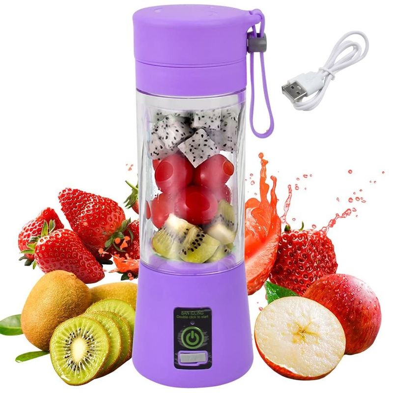 سیلیکون پی سی الکتریکی مینی یخ بطری مخلوط کننده خانه USB 2/4/6 تیغه آبمیوه کش فنجان ماشین