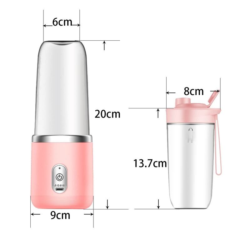 400ml ظرفیت آبمیوه برقی فنجان برای ابزار میوه و سبزیجات قابل حمل و شارژ مجدد