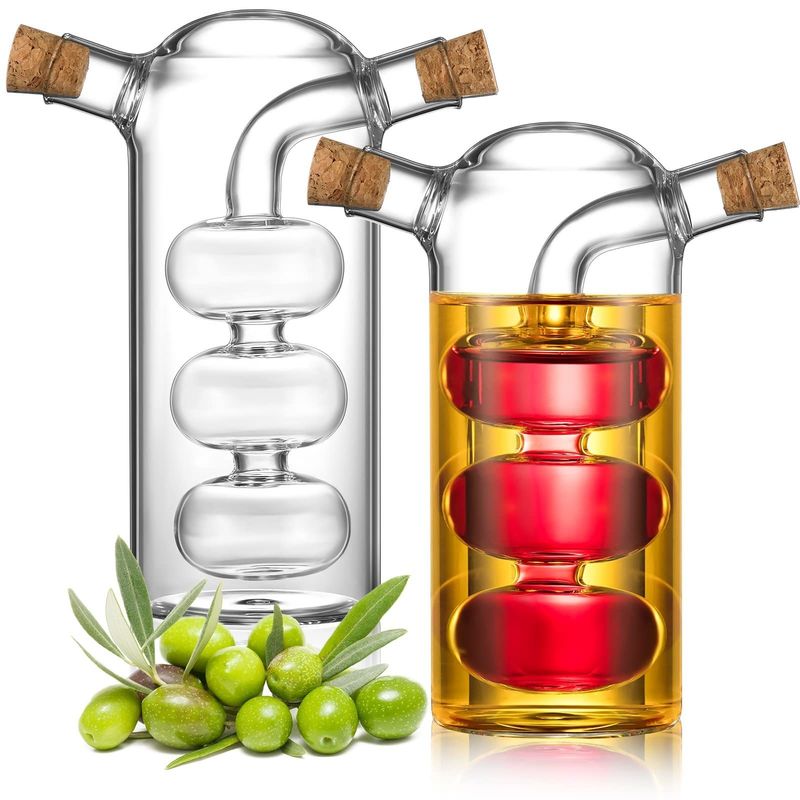 ظرف آشپزخانه 2 در 1 شیشه شفاف برای جدا کردن کتری و بطری
